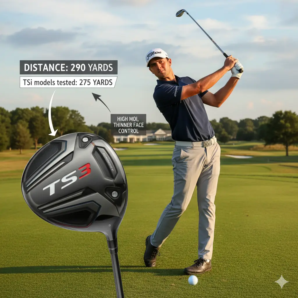 Justin Thomas' Titleist TSi3 Driver A close-up of the Titleist TSi3 driver used by Justin Thomas