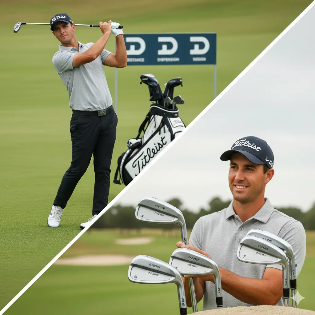 Justin Thomas' Titleist Irons (620 MB & T100) A set of Titleist 620 MB and T100 irons, part of Justin Thomas' WITB setup