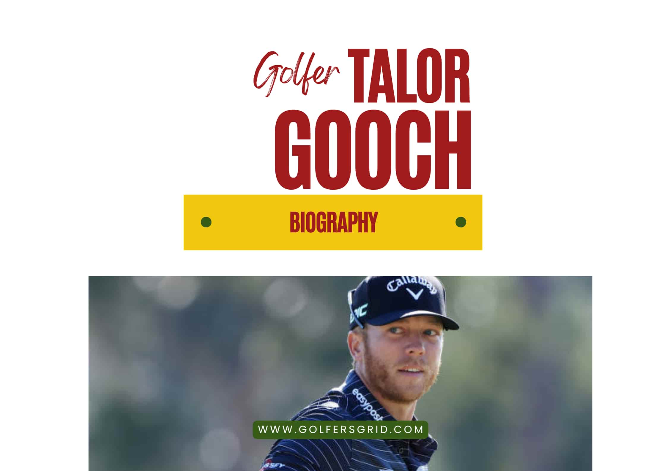 Talor Gooch: American Professional Golfer Talor Gooch posing on the golf course