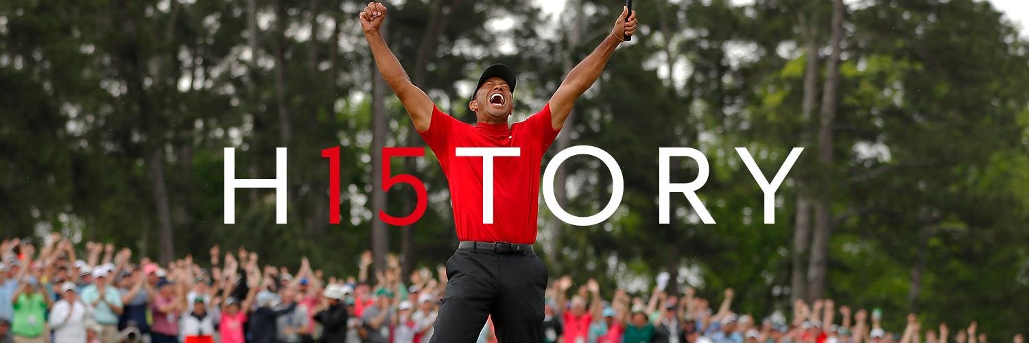 Tiger Woods Celebrating