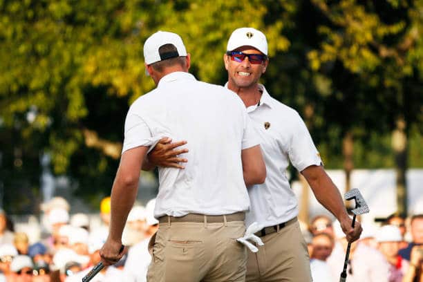 Adam Scott PGA Tour Championship Win Adam Scott celebrating a PGA Tour victory on the course