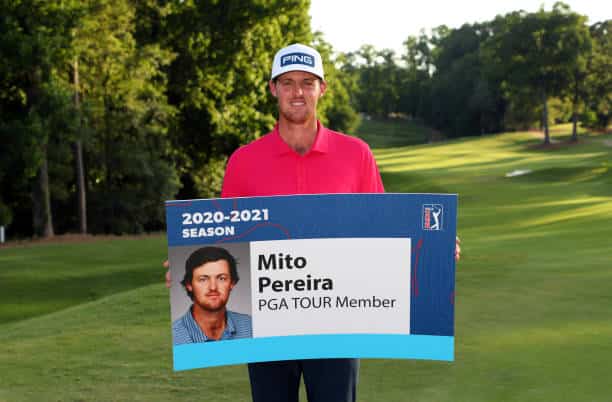 Calculating Mito Pereira's Net Worth and Career Earnings Mito Pereira during a PGA Tour event, which contributes to his career earnings.