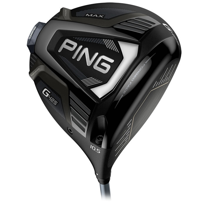 PING G425 Max - One of the most forgiving drivers. Top-down view of the PING G425 Max driver head.