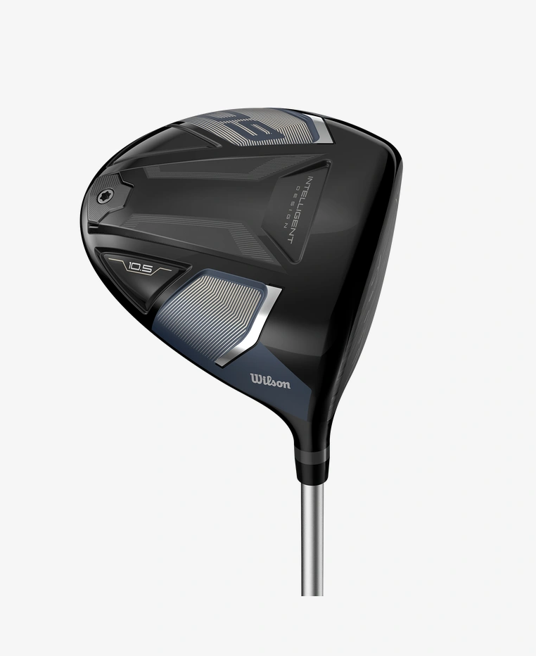 Wilson Staff D9 - An Affordable Forgiving Driver. Wilson Staff D9 driver head against a dark background.